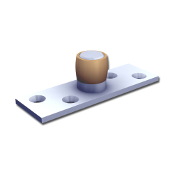 Serie HERCULE 9040 Schiebetorsystem, Anschraubplatte, 1 Tor bis 400 kg, geeignet