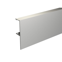 Blende aus eloxiertem Alumiinum, L 300 cm, bei Deckenbefestigung, geeignet fü