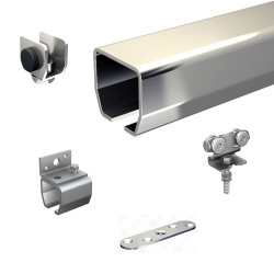 Serie HERCULE 9010 Schiebetorsystem, Set zur Wandbefestigung L 200 cm, 1 Tor b