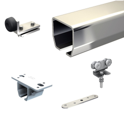 Serie HERCULE 9030 Schiebetorsystem, Set zur Deckenbefestigung L 200 cm, 1 Tor