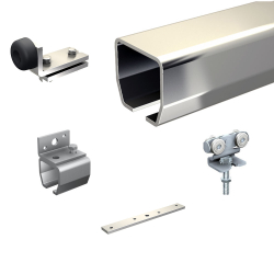 Serie HERCULE 9040 Schiebetorsystem, Set zur Wandbefestigung L 200 cm, 1 Tor b