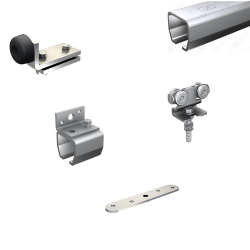 Serie HERCULE 9030N Schiebetorsystem, Set zur Wandbefestigung L 200 cm, 1 Tor 