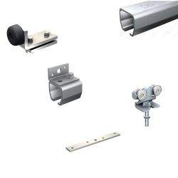 Serie HERCULE 9040N Schiebetorsystem, Set zur Wandbefestigung L 200 cm, 1 Tor 