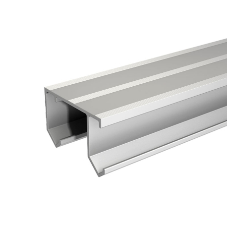 Serie TUBEL Schiebetürsystem, Doppel-Aluminiumschiene L 194 cm, 2 Türen bis 40 kg, geeignet für Wandschränke